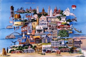 Images of austin watercolor print by Mary Doerr